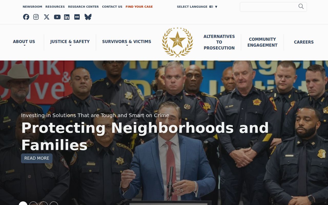 Harris County criminal court cases and District Attorney information